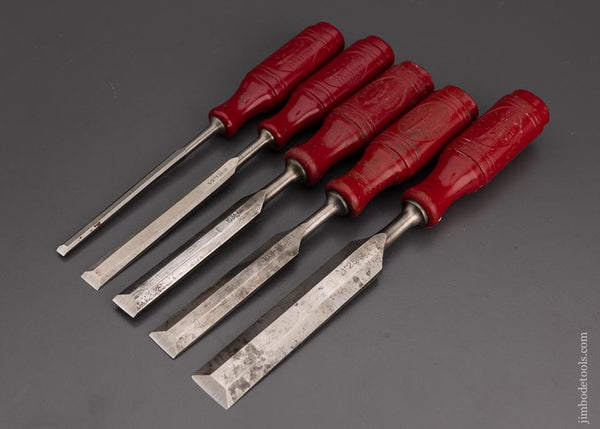 Near Mint Set of 5 Chisels E.A. BERG ESKILSTUNA SWEDEN - 101298 – Jim Bode  Tools