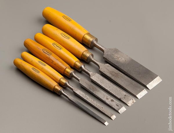 Set of 6 MARPLES Wood Carving Chisels Mint in Box - 104832