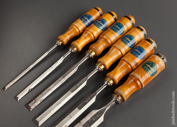 E.A. BERG ESKILSTUNA No. 9192 Wood Chisel Set of Six in Original Woode –  Jim Bode Tools