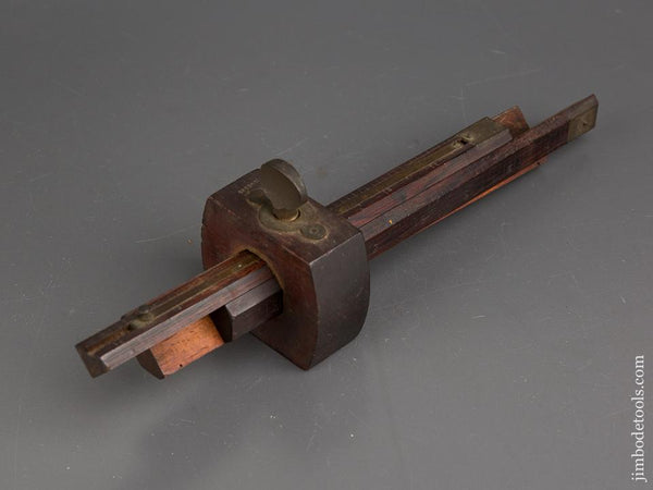 Eight inch SHOLL Patent March 8, 1864 Four Beam Rosewood Marking Gauge -  84036U