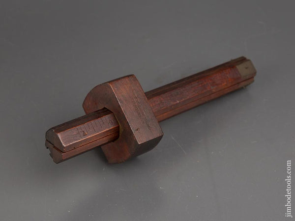 Eight inch SHOLL Patent March 8, 1864 Four Beam Rosewood Marking Gauge -  84036U