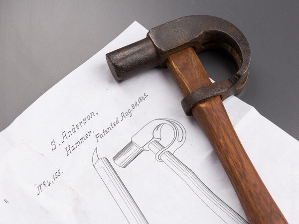 SOLOMON ANDERSON 5 ounce Wraparound Claw Hammer Patented August 20, 1845 –  Jim Bode Tools