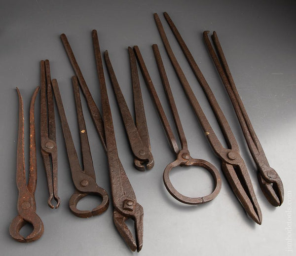 Great Collection of Nine Blacksmith's Tongs - 91395 – Jim Bode Tools