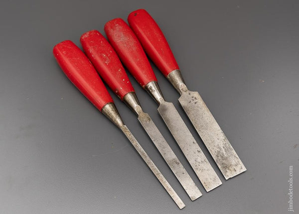 NEW OLD STOCK Set of Four FOOTPRINT Wood Chisels - 91622