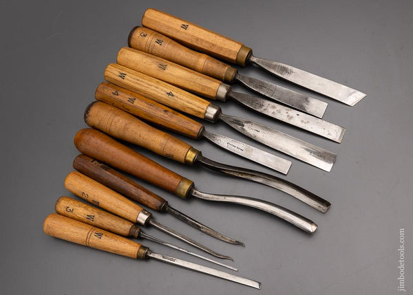 Set of 13 Fine HERRING BROS. Carving Chisels Gouges - 108003 – Jim Bode  Tools