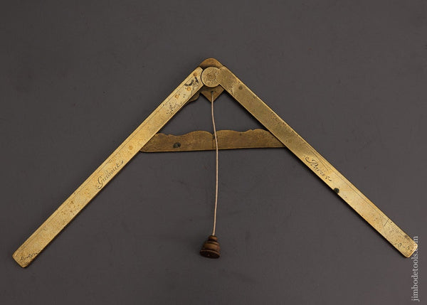 Level Set Square Plumb Line Brass Paris France Late 16th Century