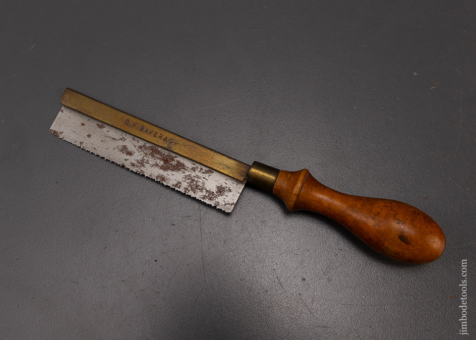 G.F. BAKER & CO. Brass Back Saw with Boxwood Handle - 107444