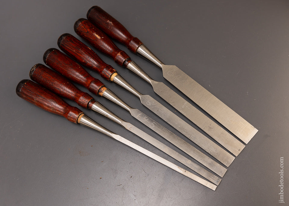 Pristine Boxed Set of 6 STANLEY No. 720 Chisels - 109642