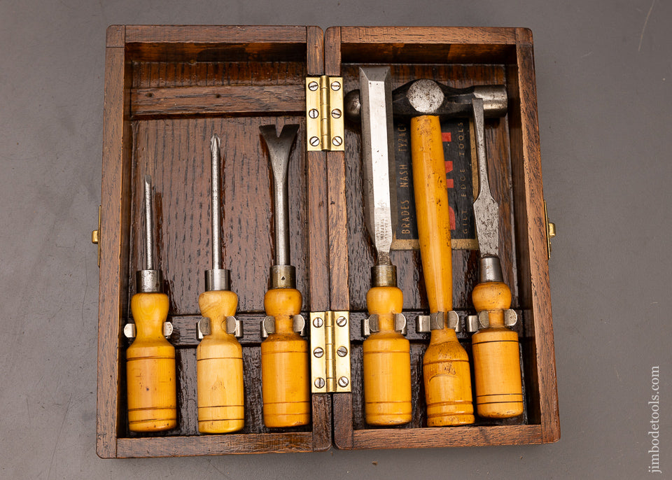 BRADES NASH TYZACK Boxwood Handled Tool Kit in Original Box - 111267 ...