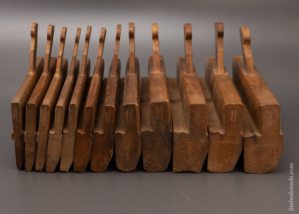 Matched Set of 12 Hollow & Round Pines by J.W. GIBBS NEW YORK - 111766