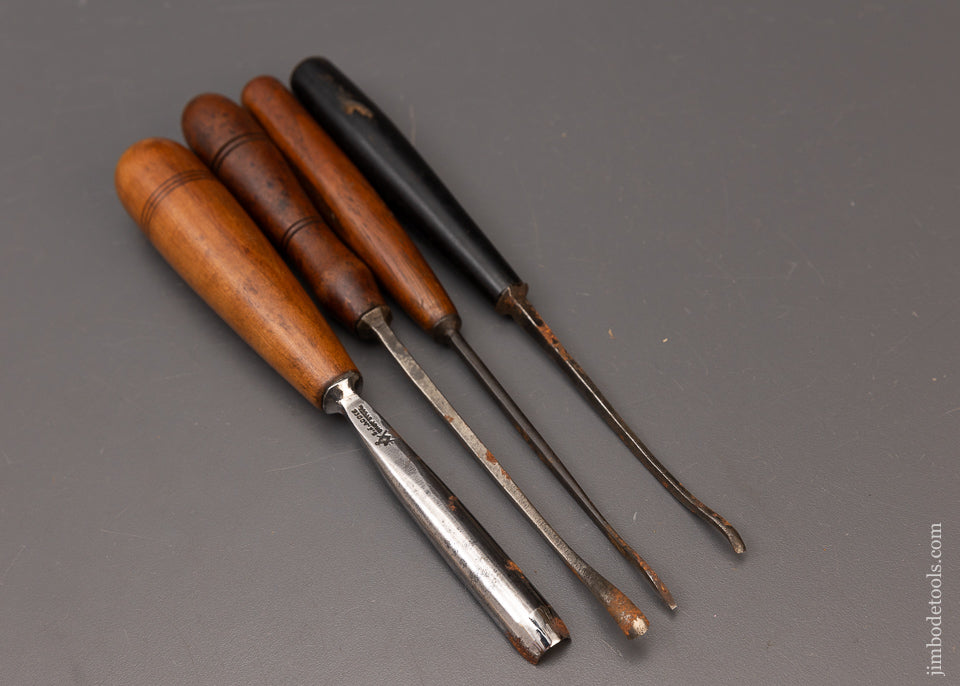 4 ADDIS Carving Chisels Gouges - 111831