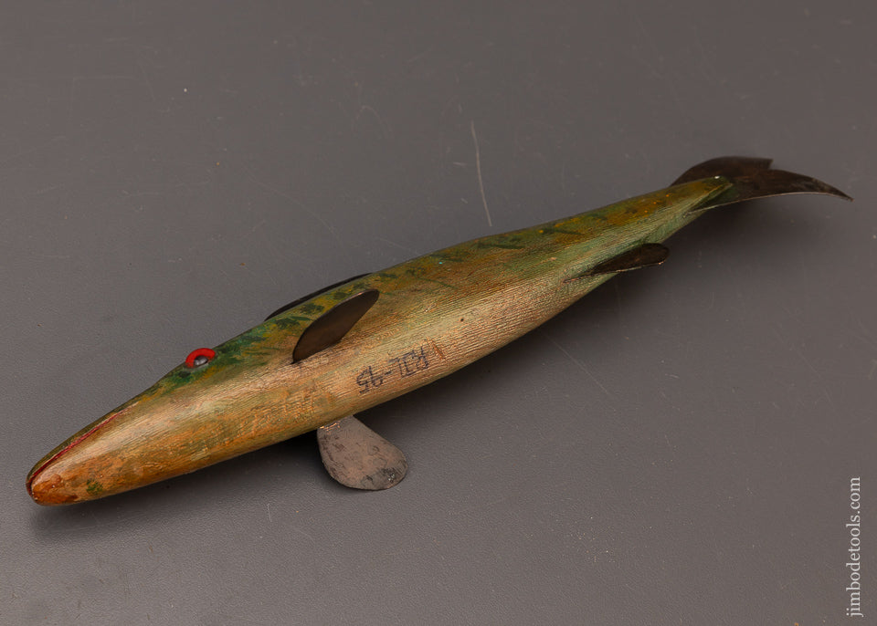 Swimming Pickerel Fish Decoy by ROB’T. LINDNER Clarence, N.Y. - 1111903