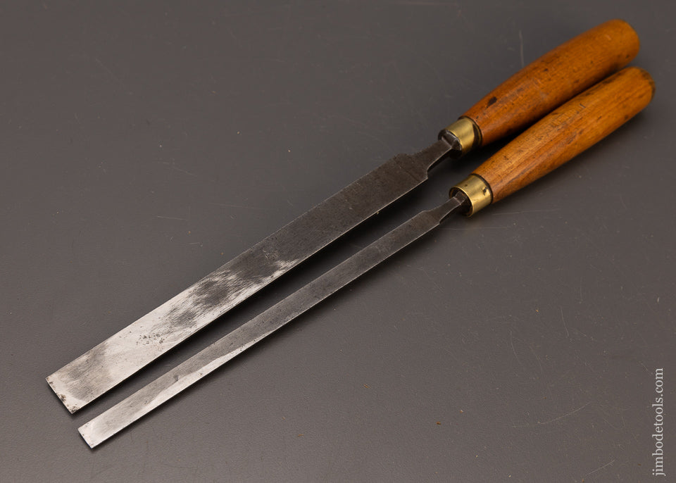 Pair of Long, Thin English Paring Chisels by MARPLES - 112139