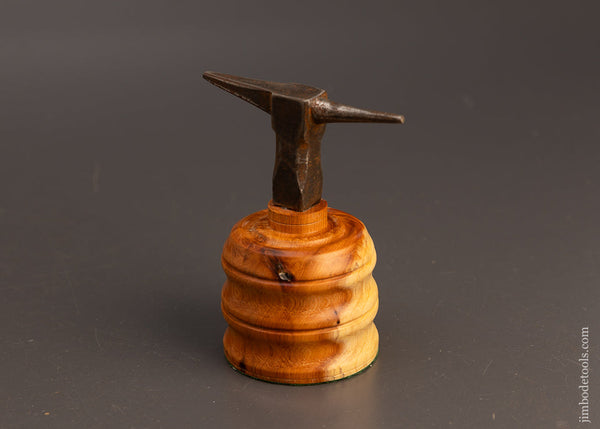 Pretty Watch Maker’s Anvil on Yew Stump - 112531