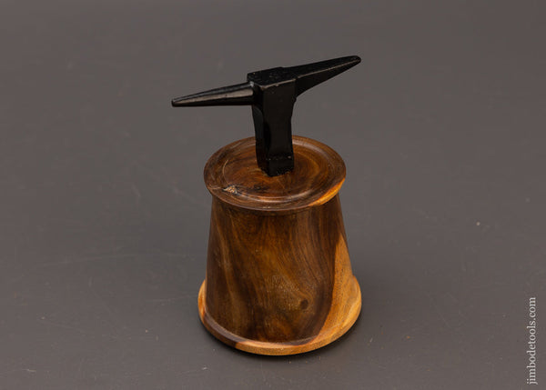 Watch Maker’s Stake Anvil on Lignum Vitae Stump - 112554