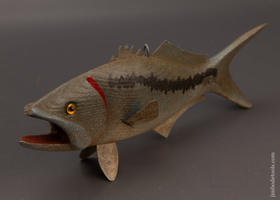 Very Nice Large Carved Fish Decoy by ROB’T. FRANCIS 12 1/2 Inches Long - 112584