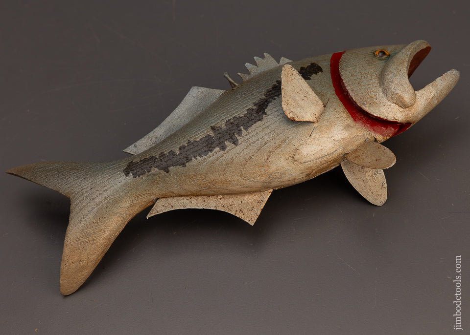 Very Nice Large Carved Fish Decoy by ROB’T. FRANCIS 12 1/2 Inches Long - 112584