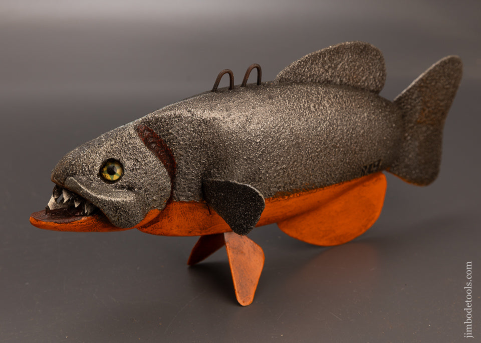 Large 13 Inch Carved Fish Decoy by ROB’T. FRANCIS - 112596