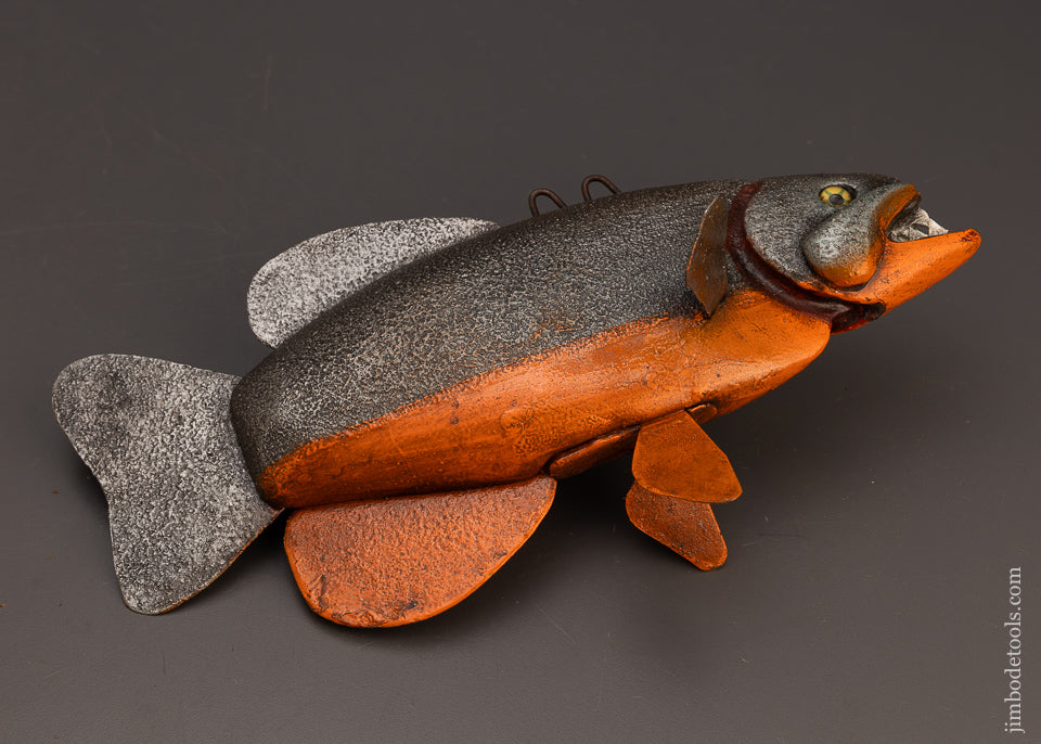 Large 13 Inch Carved Fish Decoy by ROB’T. FRANCIS - 112596