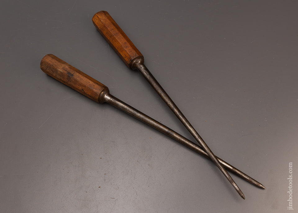 Early Pair of Draw Bore Pins with Octagonal Handles - 112727