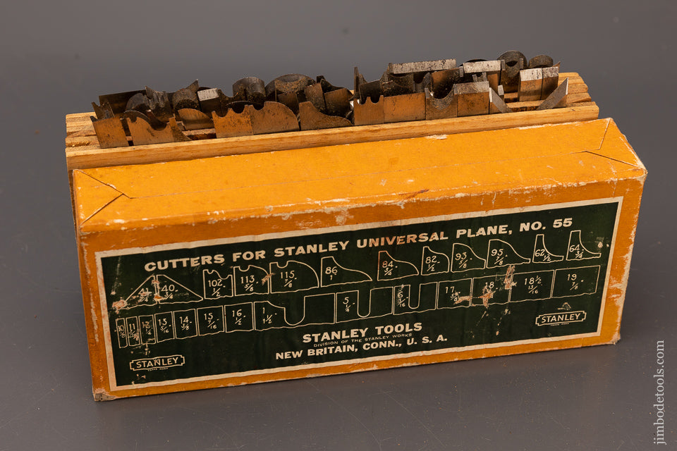 Near Mint 100% Complete STANLEY No. 55 Combination Plane in Original Box - 112795