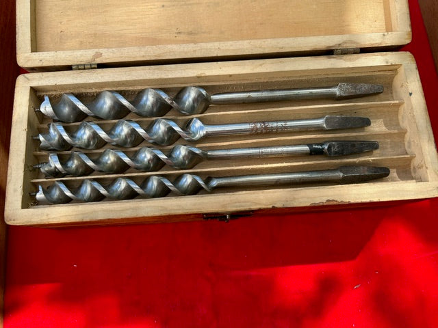 Complete Set of 13 RUSSELL JENNINGS Auger Bits in Original 3 Tiered Box EXTRA FINE - 112834