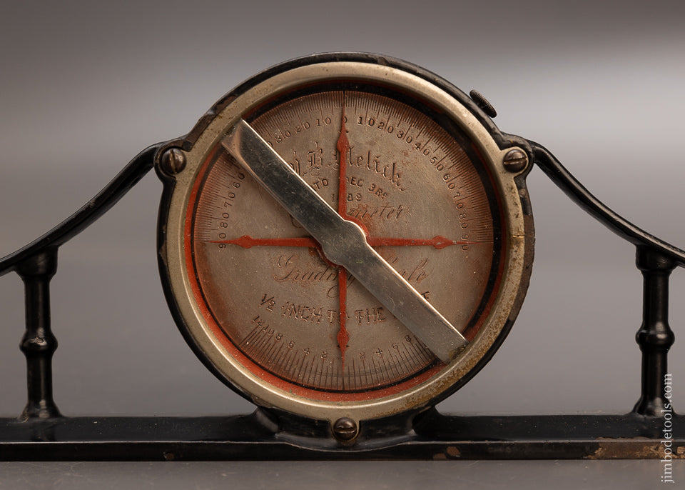 Stunning MELICK Pinstriped Mantle Clock Inclinometer - 113189G