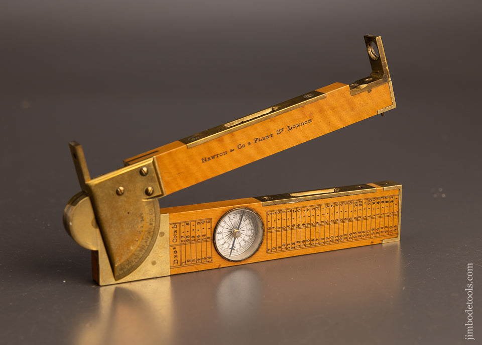 Stunning Tiger Boxwood Clinometer by NEWTON & CO. Fleet St. London - 113203G