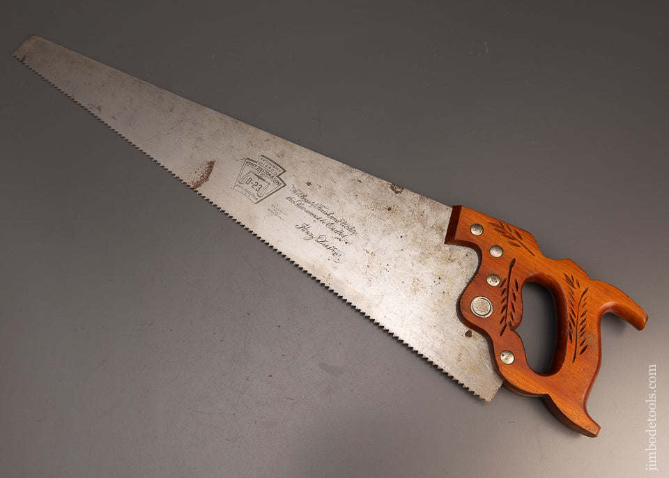 Near Mint New Old Stock DISSTON No. D-23 Hand Saw - 113216