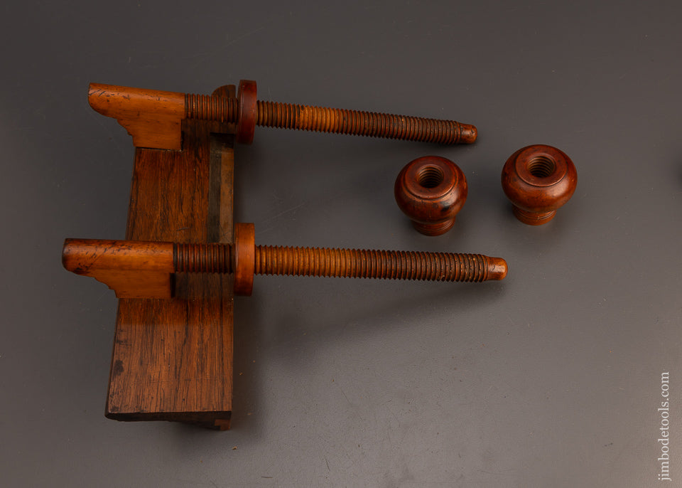 Fantastic Solid Rosewood Handled Screw Arm Plow Plane w/ Original Label by LAMB & BROWNELL NEW BEDFORD - 113220G