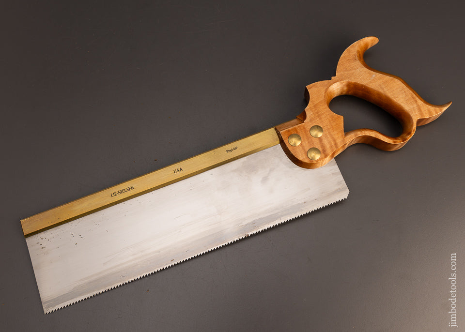 Near Mint Discontinued LIE NIELSEN 12 Inch Tenon Saw with Tiger Maple Handle - 113306