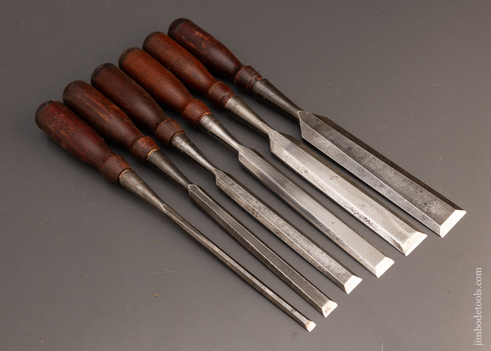 Fine Set of 6 STANLEY No. 720 Chisels - 113407