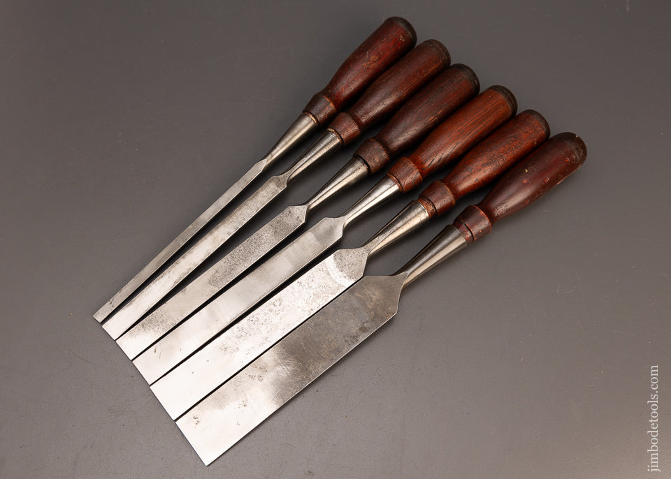 Fine Set of 6 STANLEY No. 720 Chisels - 113407