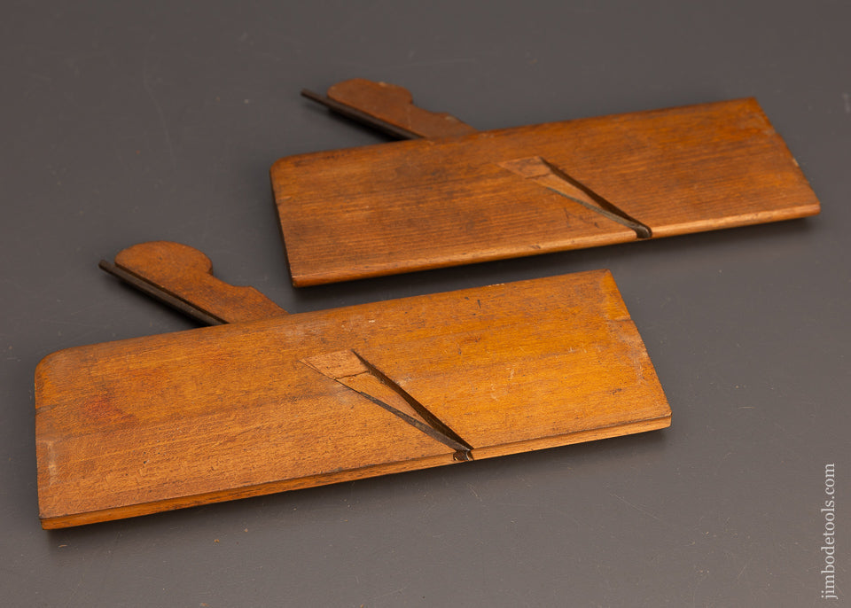 Extra Fine Premium Pair of Hollow & Round Planes No. 2 Moulding Planes D.R. BARTON 1832 - 113436