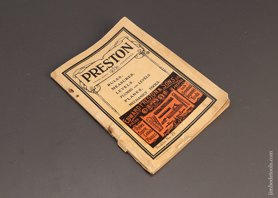 Original PRESTON 1923 Catalog 95 Pages - 113452