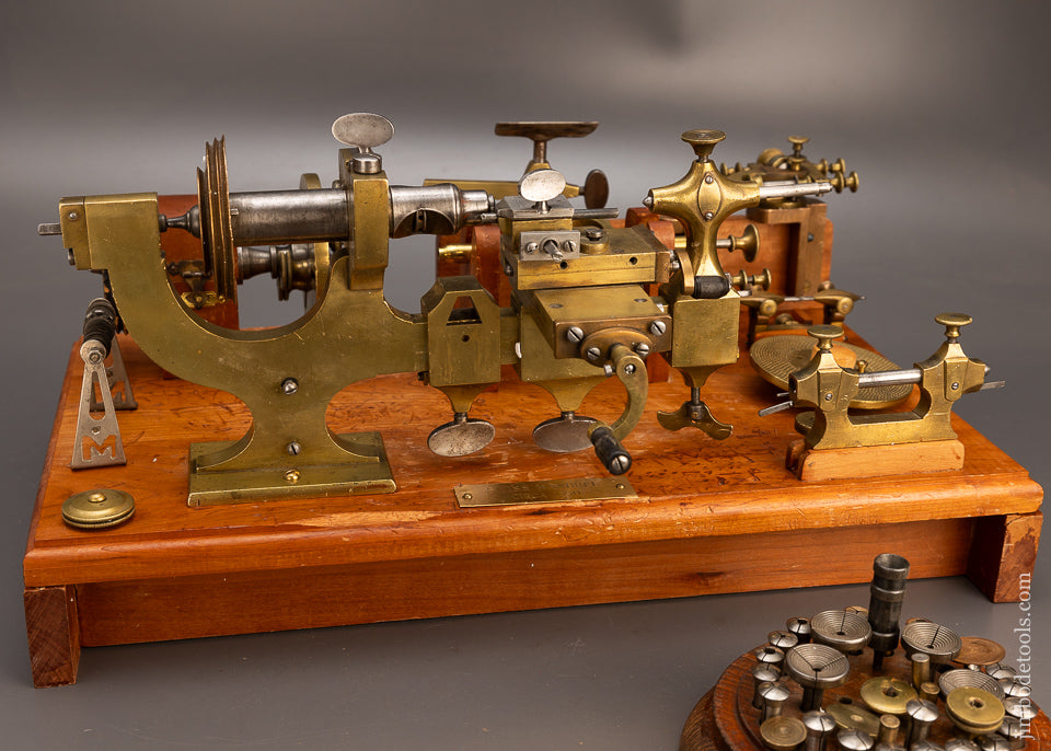 Spectacular 19th Century Watch Maker’s Lathe, Mandrel & Accessories - 113544 - AS OF FEB 10