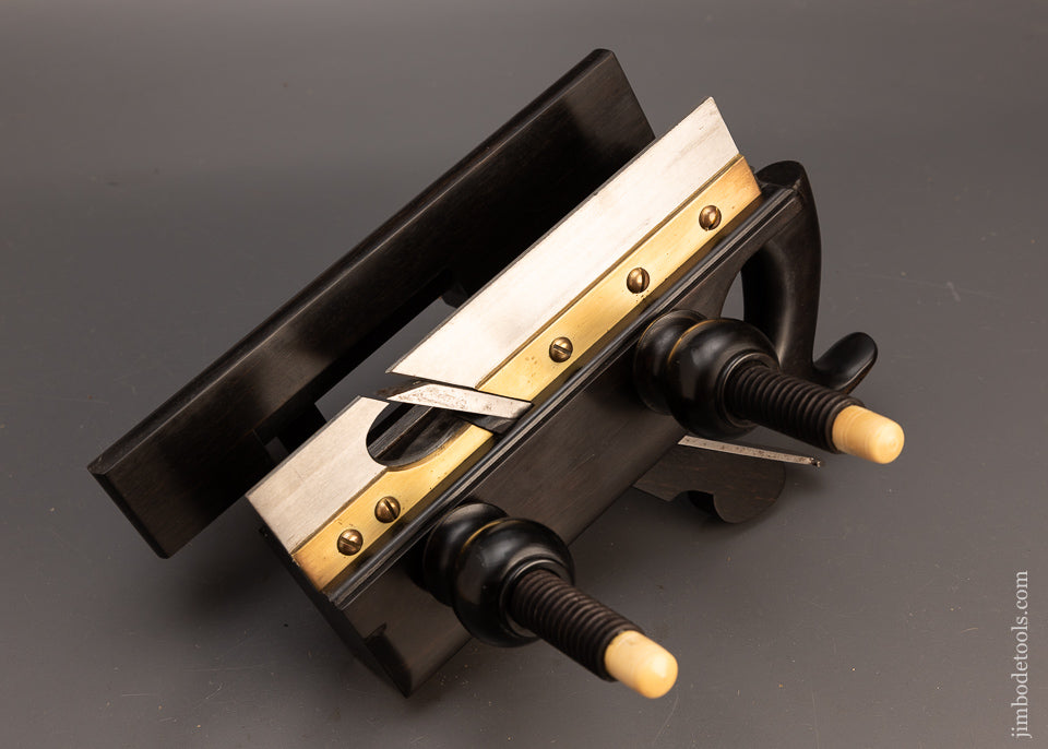 Mint Solid Ebony Plow Plane with Faux Ivory Tips by R. M. SOULE - 113784