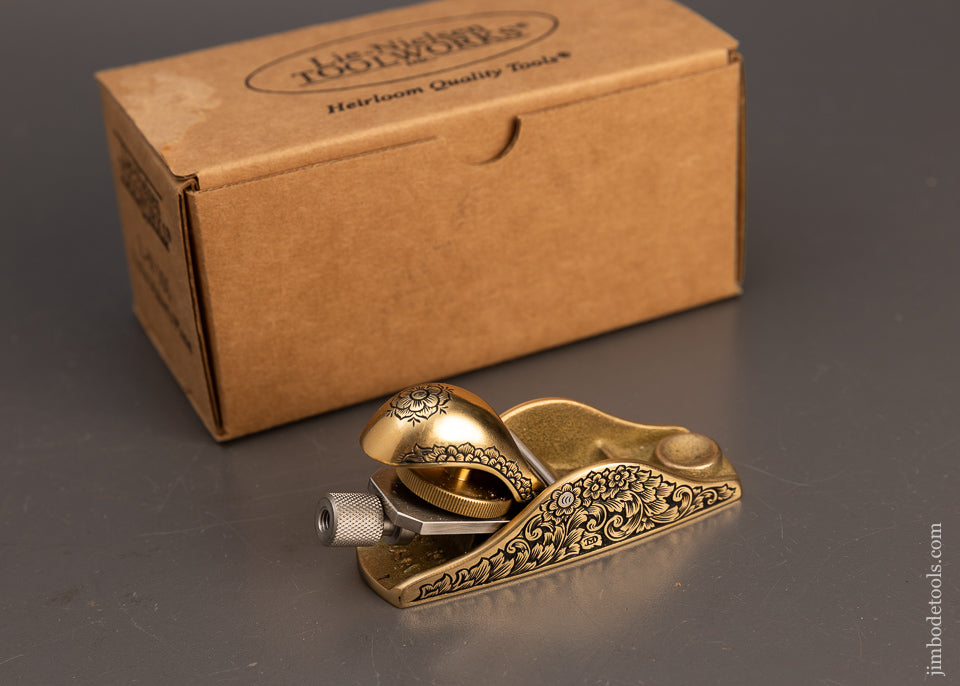 Lavishly Engraved LIE NIELSEN No. 101 Low Angle Violinmaker's Block Plane Mint in Box - 113814