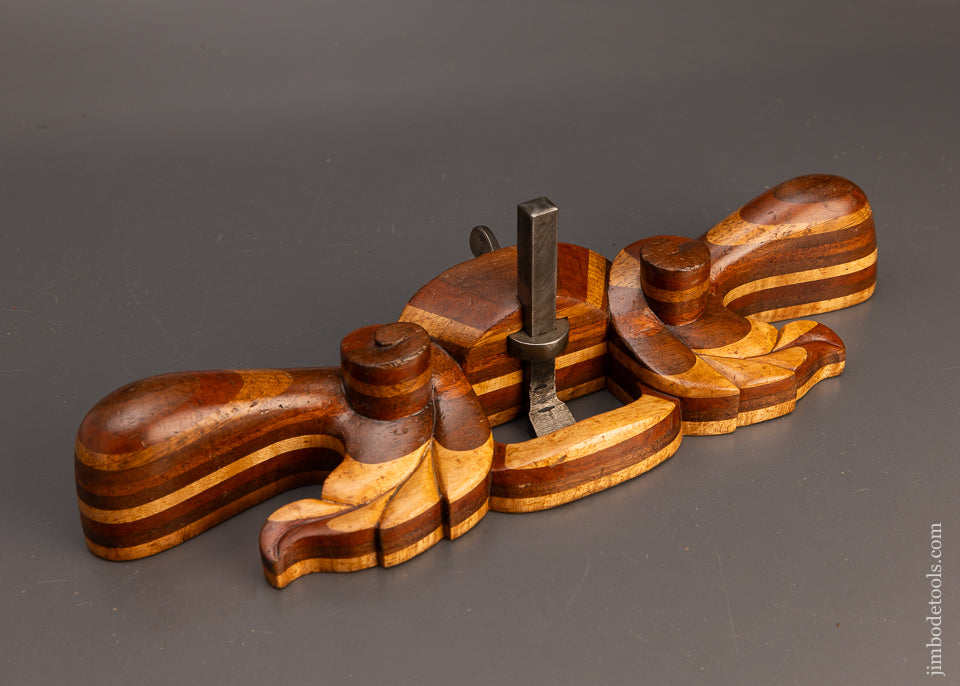 Stunning Intricately Carved Wooden Router Plane 15 Inches Long - 113841