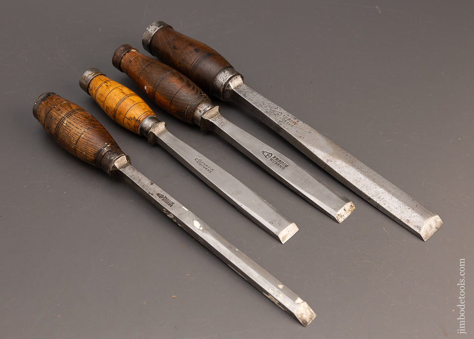 Set of 4 Heavy Dutch Mortise Chisels by FERDIN RUBENS - 113885