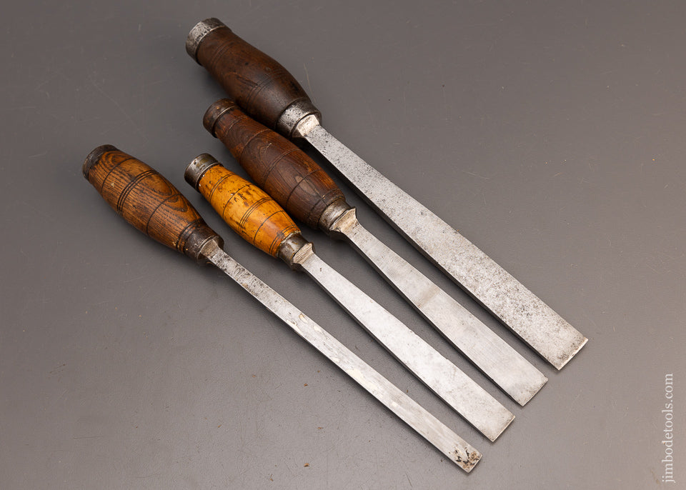 Set of 4 Heavy Dutch Mortise Chisels by FERDIN RUBENS - 113885