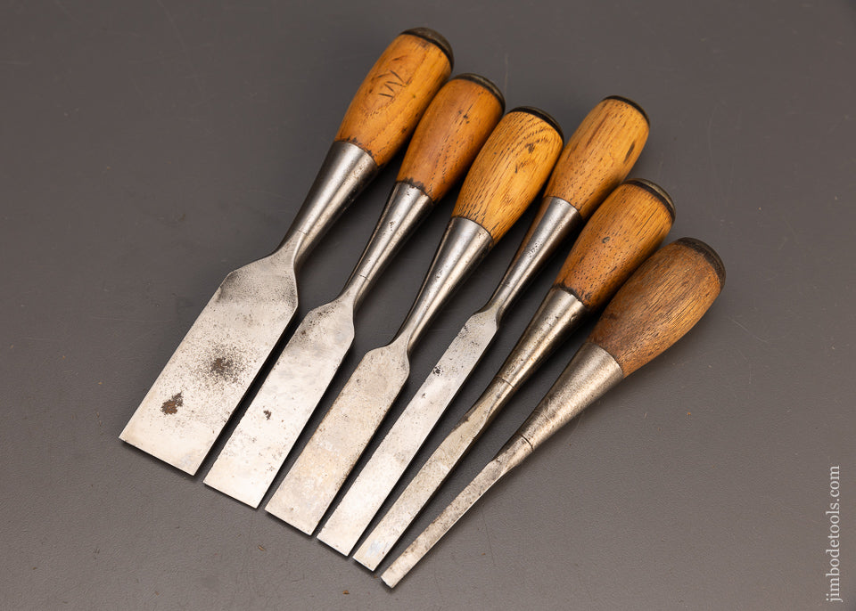 Good User Set of 6 STANLEY EVERLASTING No. 50 Chisels - 114028