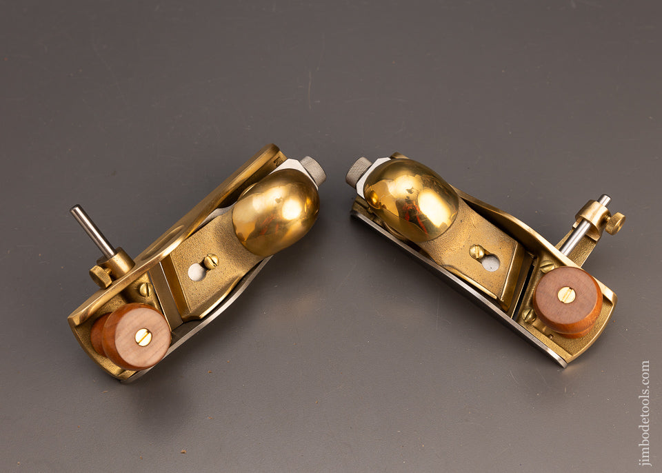 Discontinued & Impossible To Find Bronze LIE NIELSEN No. 140 Skew Left & Right Block Planes - 114148