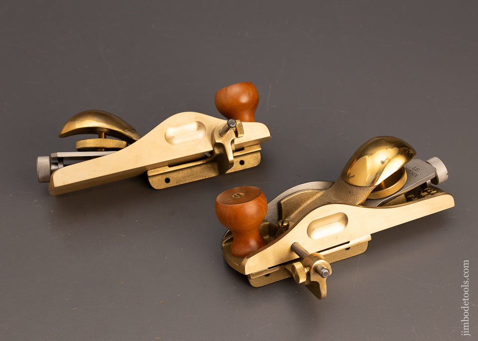 Discontinued & Impossible To Find Bronze LIE NIELSEN No. 140 Skew Left & Right Block Planes - 114148