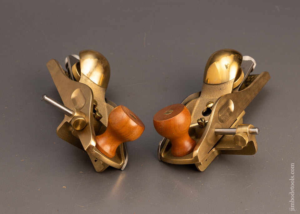 Discontinued & Impossible To Find Bronze LIE NIELSEN No. 140 Skew Left & Right Block Planes - 114148