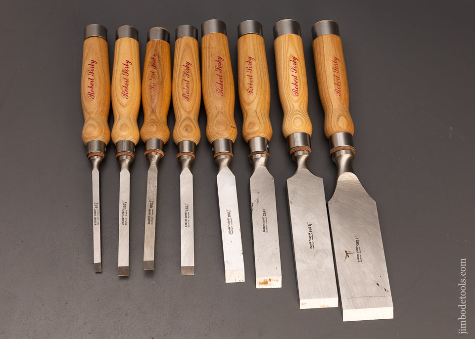 Near Mint Set of 8 Heavy Mortise Chisels by ROB’T. SORBY - 114210