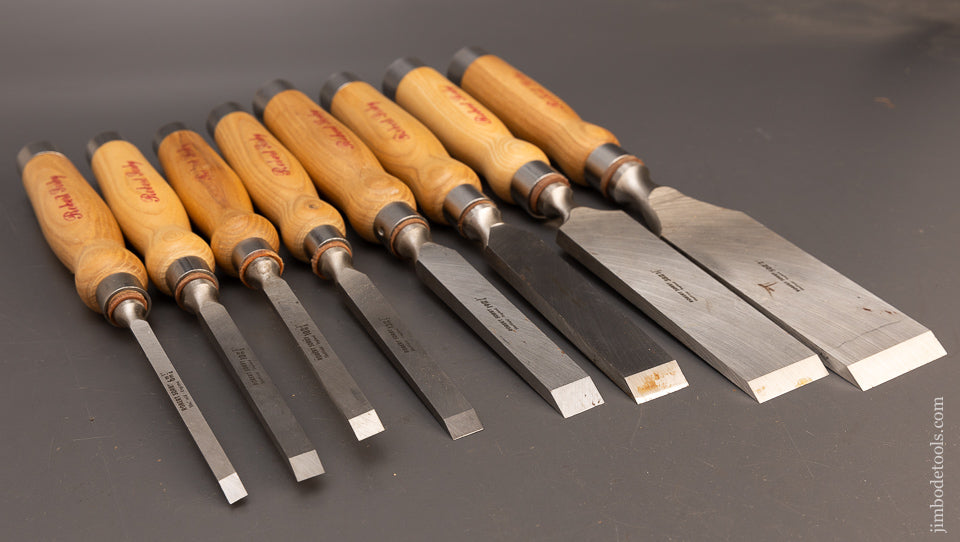 Near Mint Set of 8 Heavy Mortise Chisels by ROB’T. SORBY - 114210