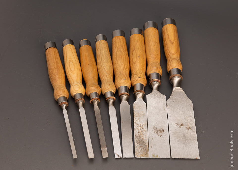 Near Mint Set of 8 Heavy Mortise Chisels by ROB’T. SORBY - 114210