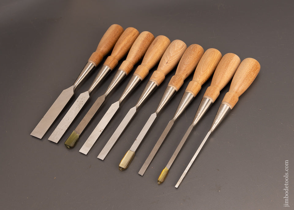 Unused Set of LIE NIELSEN Bevel Edge Chisels Set of 9 - 114233