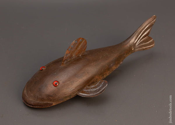 Cool Catfish Fish Decoy by Rob’t. Lindner, Clarence, N.Y. - 114279